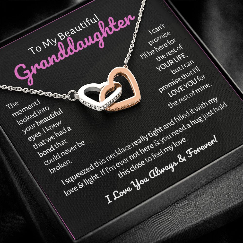 My Beautiful Granddaughter - My Love & Light - Interlocking Hearts p2a