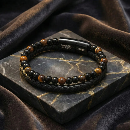 To My Son - The Guardian - Tiger's Eye Bracelet Gift