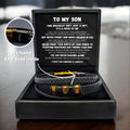To My Son - Never Alone - Braided Bracelet Gift Set