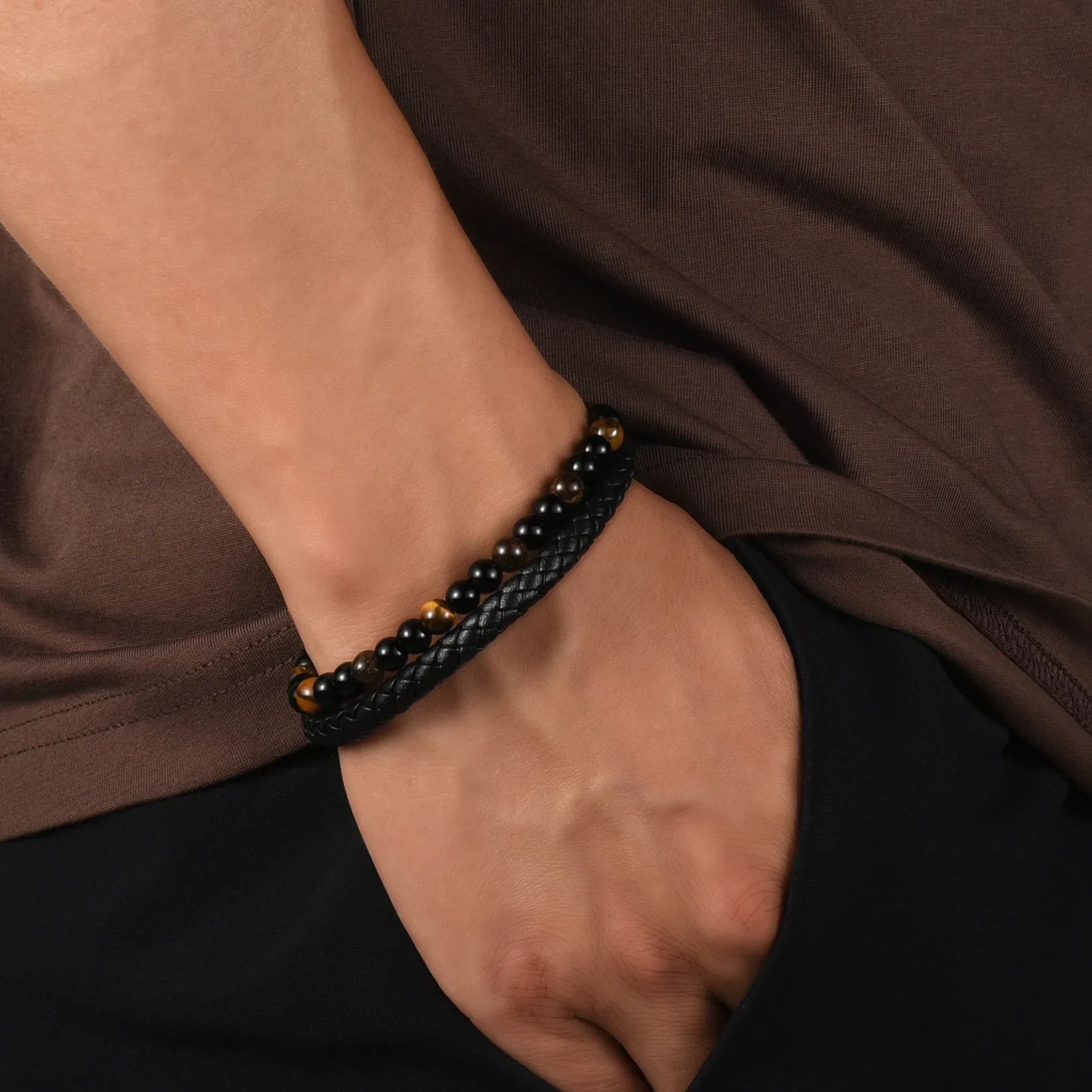 To My Son - The Guardian - Tiger's Eye Bracelet Gift