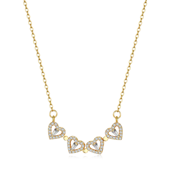 Lucky Clover Hearts Necklace