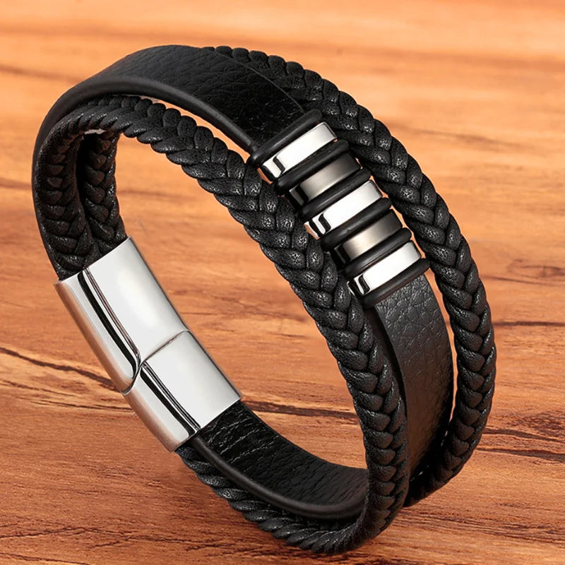 To My Son - Never Alone - Braided Bracelet Gift