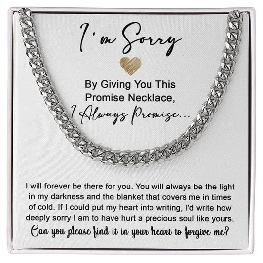 Sorry - Be The Light - Cuban Chain Link Necklace