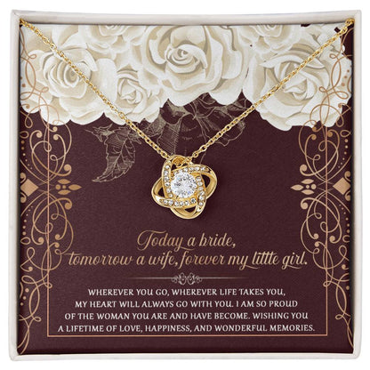 Daughter Wedding - Wonderful Memories - Love Knot Necklace
