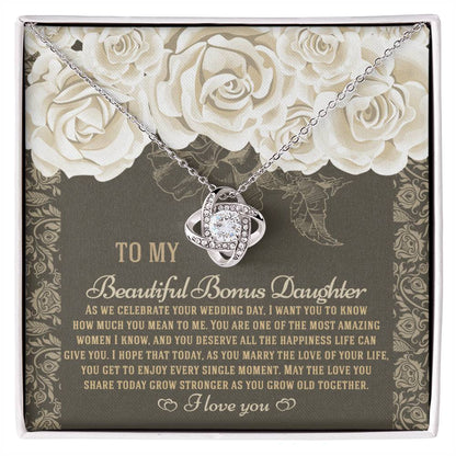 Bonus Daughter - Grow Old Together - Love Knot Necklace