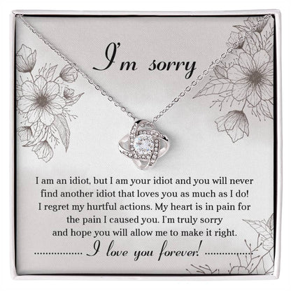 Sorry - For The Pain - Love Knot Necklace