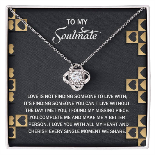 Soulmate - Missing Piece - Love Knot Necklace