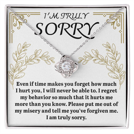 Sorry - It Hurts Me - Love Knot Necklace
