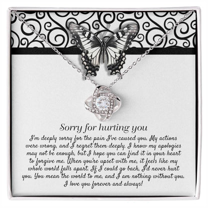 Sorry - Nothing Without You - Love Knot Necklace