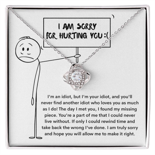 Sorry - Missing Piece - Love Knot Necklace