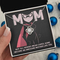 Mom - An Awesome Mother - Love Knot Necklace