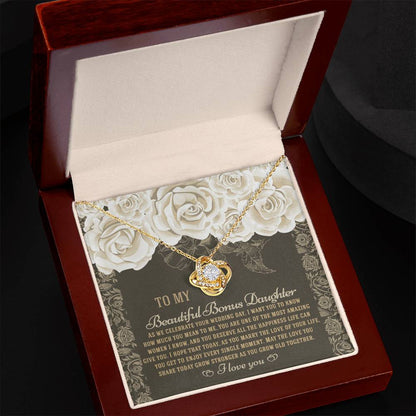 Bonus Daughter - Grow Old Together - Love Knot Necklace