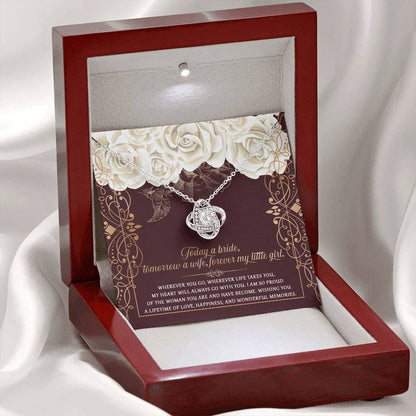 Daughter Wedding - Wonderful Memories - Love Knot Necklace