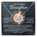 Daughter - First Flutter - Interlocking Hearts
