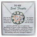 Daughter - Strongest Support - Interlocking Hearts