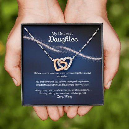 Dearest Daughter - Braver - Interlocked Hearts Design 1
