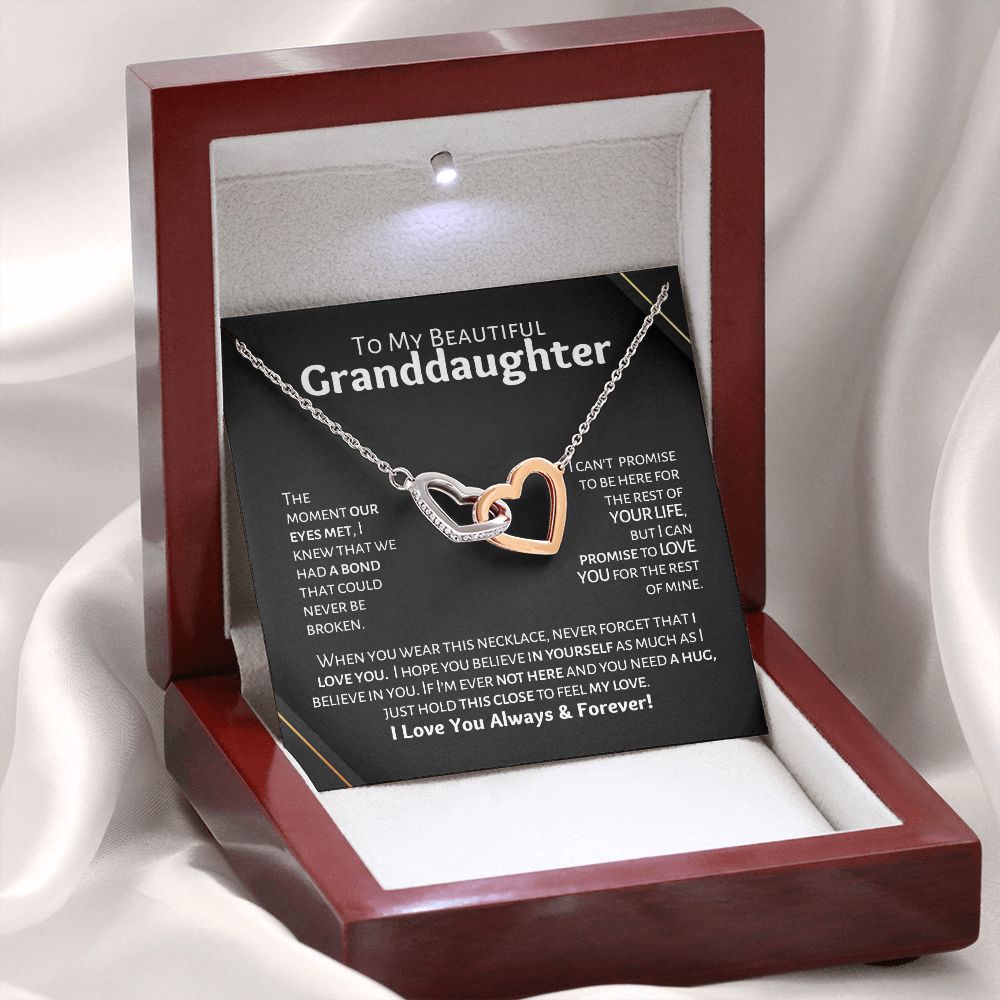 My Beautiful Granddaughter - Love & Light - Interlocking Hearts S9k