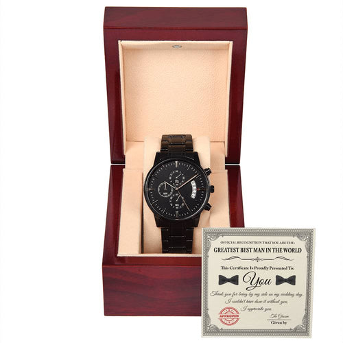 Best Man - Official Recognition - Metal Chronograph Watch