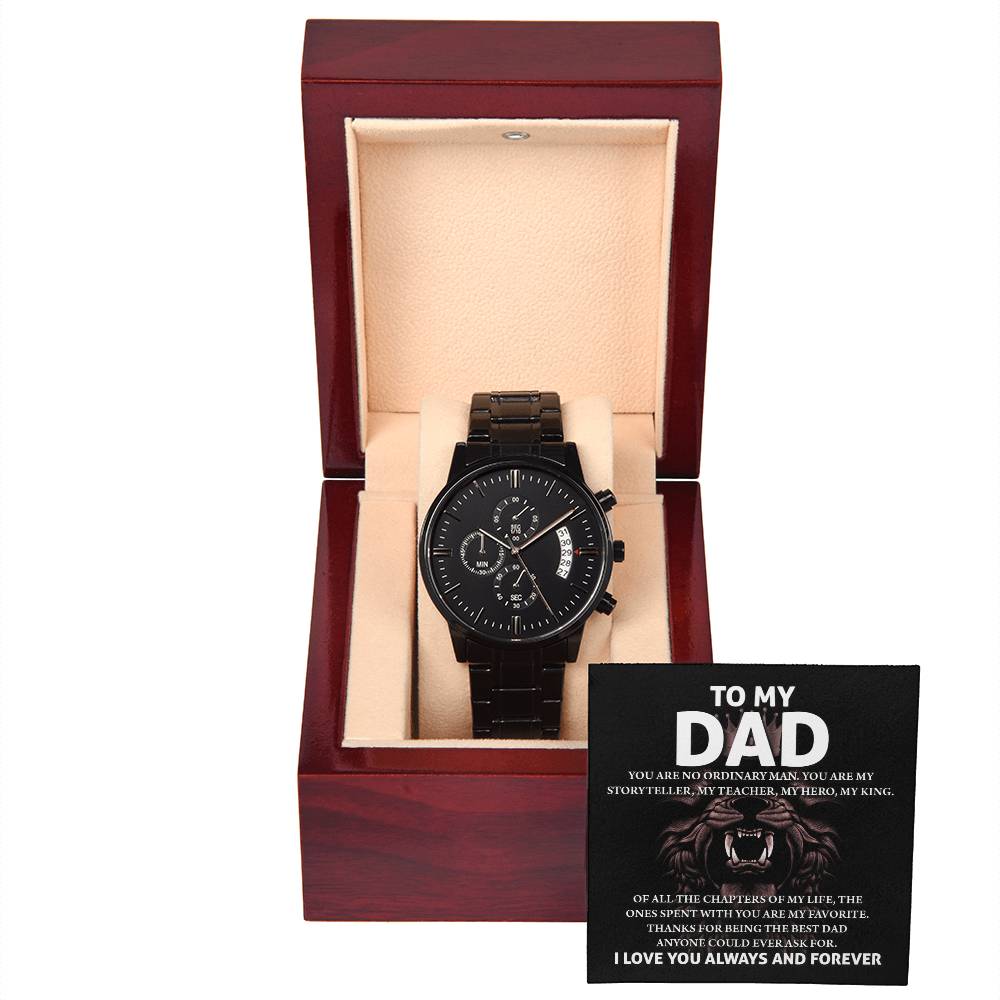 Dad - My Storyteller - Metal Chronograph Watch