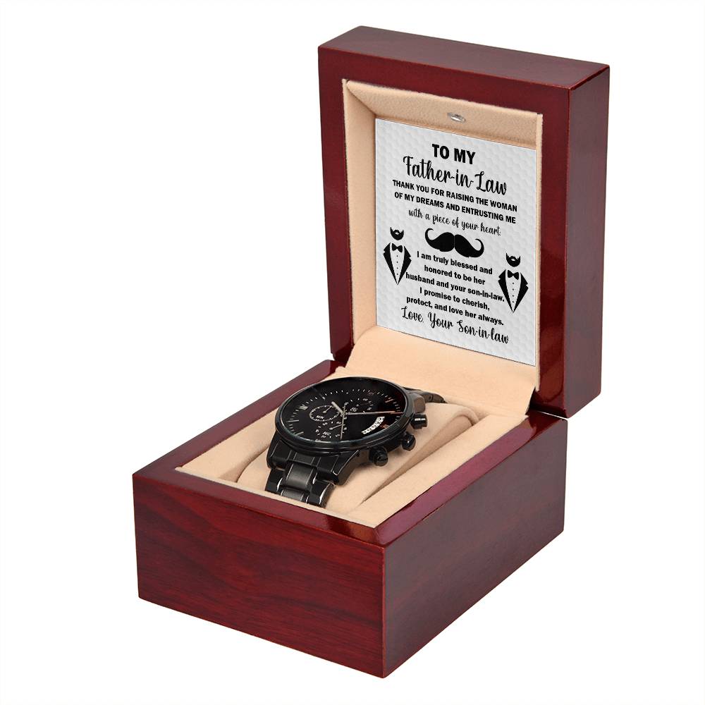 Father-in-Law - Thank You For - Metal Chronograph Watch