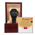 Sorry - Breaks My Heart - Black Chronographic Watch