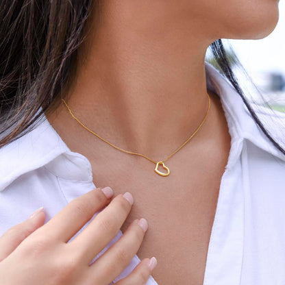 To The World's Best Hockey Daughter - Delicate Heart Necklace