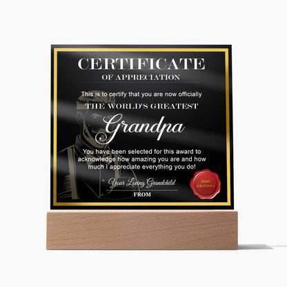 Grandpa - World's Greatest Grandpa - Acrylic