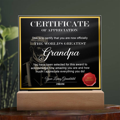 Grandpa - World's Greatest Grandpa - Acrylic
