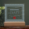 Dad - Certificate Of Achievement - Acrylic