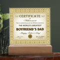 Boyfriend's Dad - Certificate Of Achievement