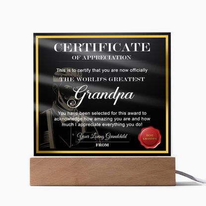 Grandpa - World's Greatest Grandpa - Acrylic
