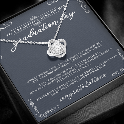 To A Beautiful Girl On Her Graduation Day - Love Knot Necklace