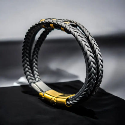 To My Son - Never Alone - Braided Bracelet Gift