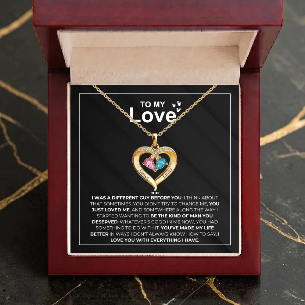 Always Yours - Birthstone Heart Necklace