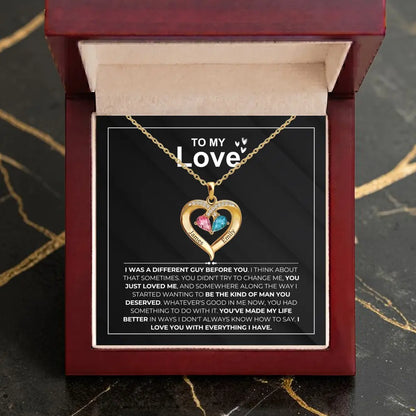 Always Yours - Birthstone Heart Necklace