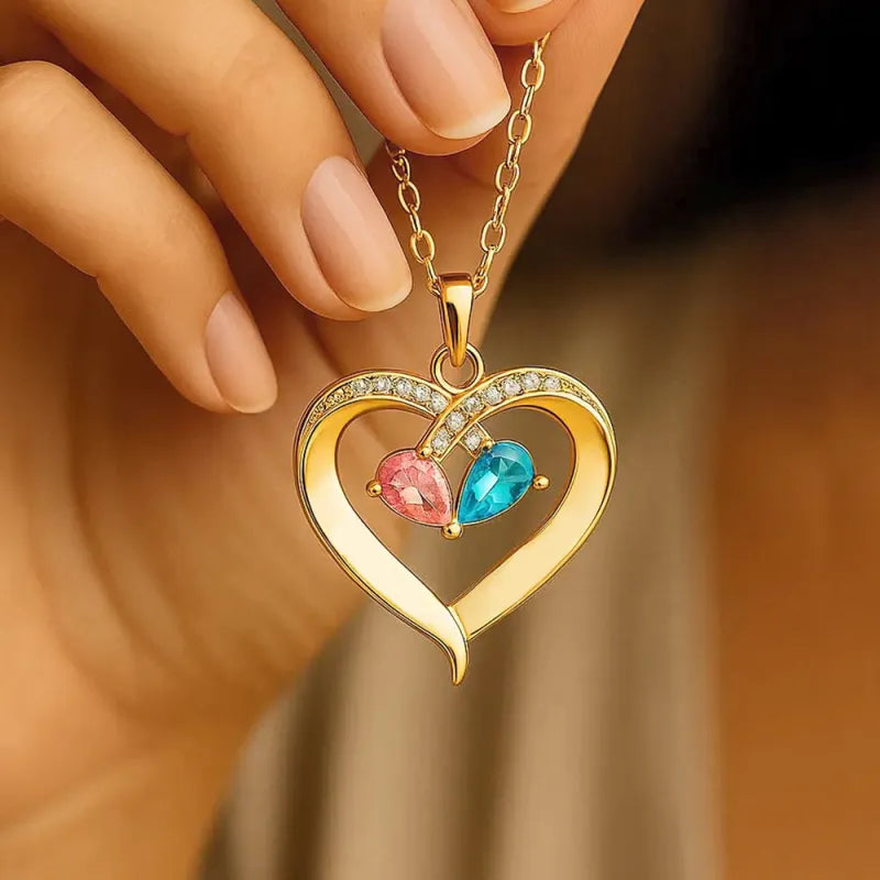 Always Yours - Birthstone Heart Necklace Set