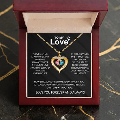 Always Yours - Birthstone Heart Necklace