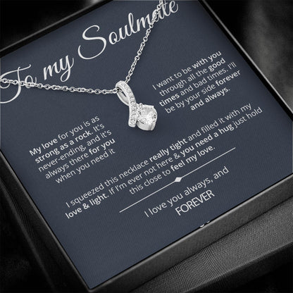 To My Soulmate Necklace - Strong As Rock - Dark