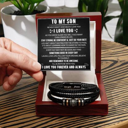 To My Son - Love You Forever - Bracelet Gift