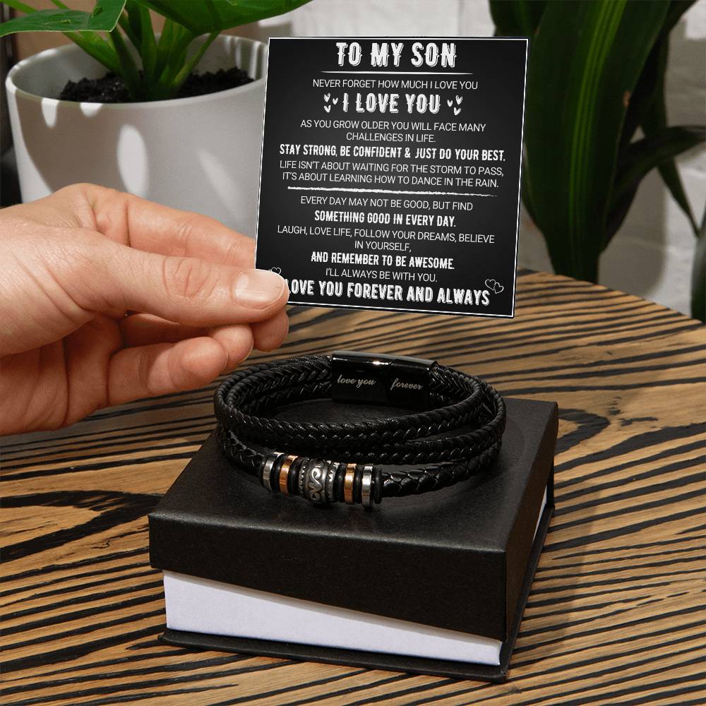 To My Son - Love You Forever - Bracelet Gift Set